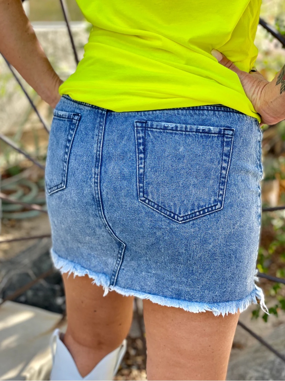 NEW Litz by Uniq Studded Denim Mini Skirt - Picture 2 of 10
